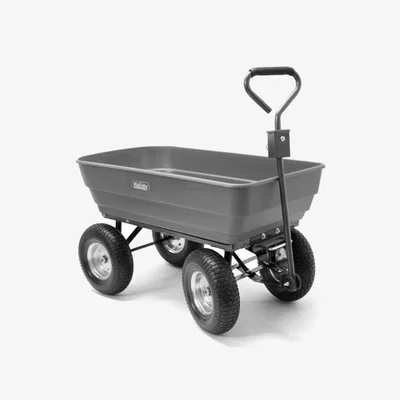 Downtown The Handy THPDC 200kg Poly Body Garden Trolley In Black