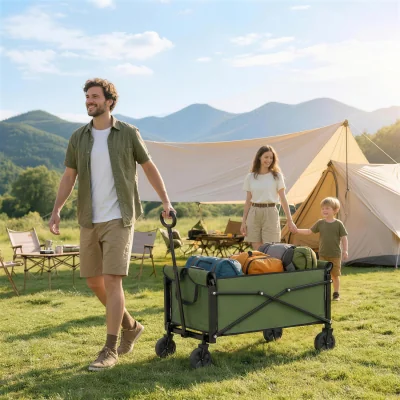 The Range Outsunny 81L Festival Trolley on Wheels - Green