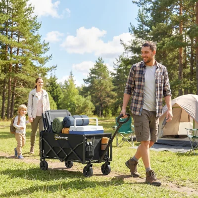 The Range Outsunny 60L Festival Trolley on Wheels - Black