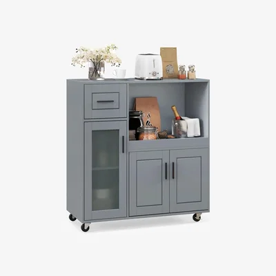 The Range Kitchen Storage Trolley with Drawer - Grey