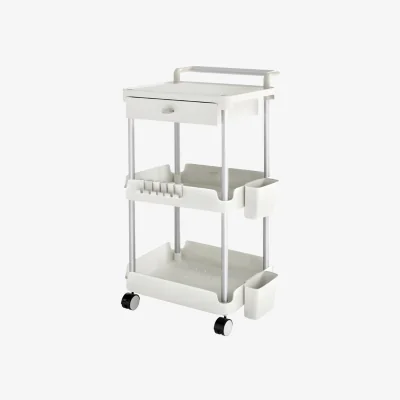 The Range 3 Tier Kitchen Trolley Cart White - White