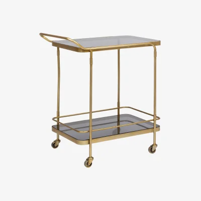 Westwing Serving Trolley Orabel with Glass Shelves