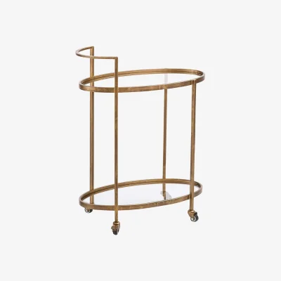 Westwing Glass Serving Trolley Push Antic