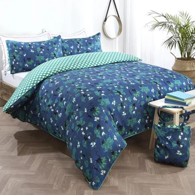 Amara Tabitha Webb - Monkeys Navy Duvet Set - Super King