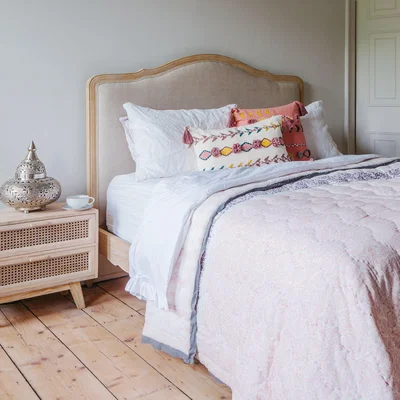 Graham & Green Lucinda Hand Printed Super King Size Quilt