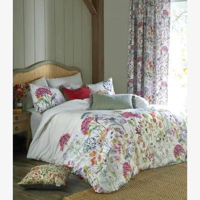 Downtown Voyage Country Hedgerow Lotus White and Multi Duvet Set - Super King, Cotton