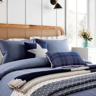 Downtown Helena Springfield Blue Denim Look Duvet Set - Single - ["Blue"], ["Single","Double","King","Super King"]