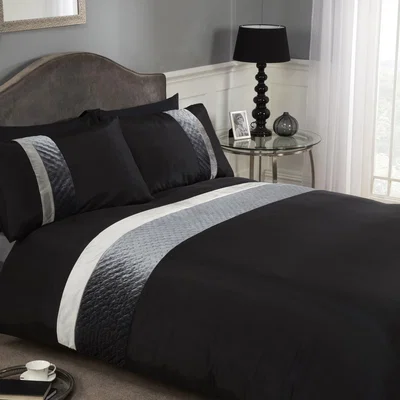 The Range Deco Duvet Set - Charcoal / Superking