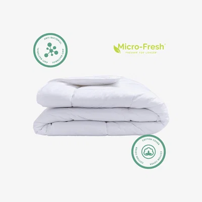 The Range Pure Cotton Anti Allergy 10.5 Tog Duvet With Micro-Fresh - White / Super King size