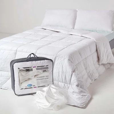 The Range Homescapes Mulberry Silk 13.5 Tog Duvet - White / Super King size