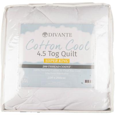 The Range 200 Thread Count Cotton Cool 4.5 Tog Quilt - Superking