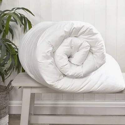 The Range Night Comfort 13.5 Tog Pure Cotton Dobby 300 TC Light Hollowfibre Duvet - White / Super King size