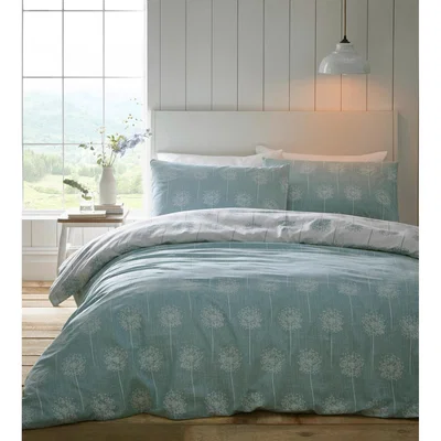 The Range Silhouette Duvet And Pillowcase Set - Aqua / Superking