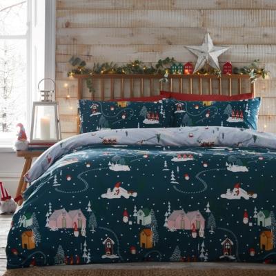 The Range Gonks Village Duvet Set - Blue / Super king