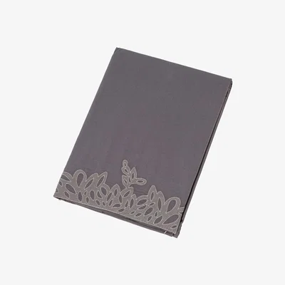 Amara Reed Family Linen - Wallis Flat Sheet - Charcoal/Silver - King