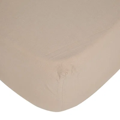 Amara Lo De Manuela - Pure Washed Cotton Fitted Sheet - Sand - King