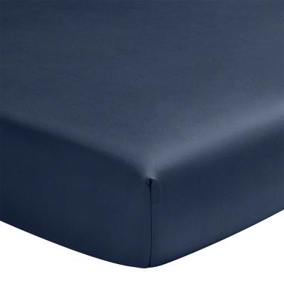 Amara Essentials - 500 Thread Count Sateen Fitted Sheet - Indigo - King