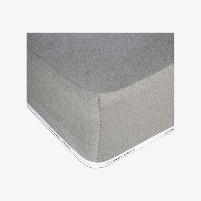 Amara Calvin Klein - Elastic Logo Fitted Sheet - Heathered Stone - King