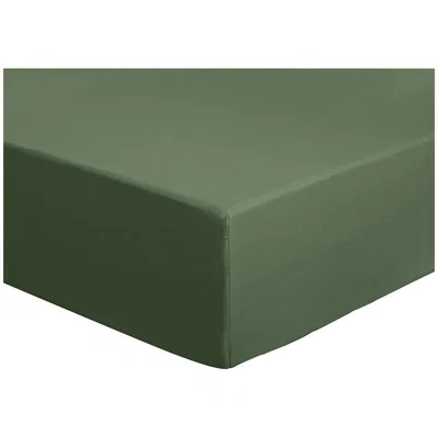 Habitat Habitat CM Polycotton Khaki Fitted Sheet - King Size
