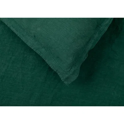 Heal's Heal's Washed Linen Forest Green Fitted Sheet King - Heal's UK Furniture