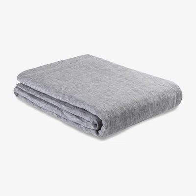Made in Design Flat sheet 270 x 310 cm - / 270 x 310 cm - Washed linen by Au Printemps Paris Grey
