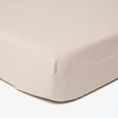 The Range Linen Fitted Sheet - Natural / King