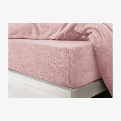 The Range Teddy Deep Blush Soft Cosy Thermal Fleece Fitted Sheet - Deep Blush Pink / King