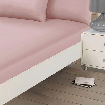 The Range Brentfords Plain Dyed Fitted Bed Sheets Non-Iron - Pink / King size