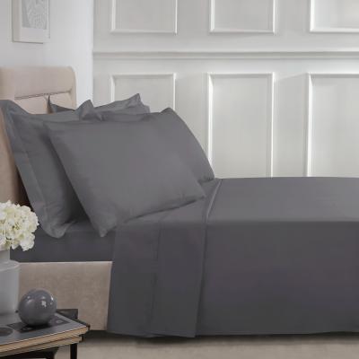 The Range Polycotton Flat Sheet - Charcoal / King