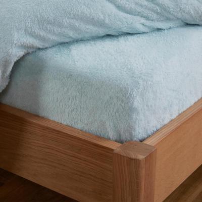 The Range Brentfords Teddy Fleece Fitted Bed Sheet - Blue / King