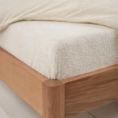 The Range Brentfords Teddy Fleece Fitted Bed Sheet - Yellow / King