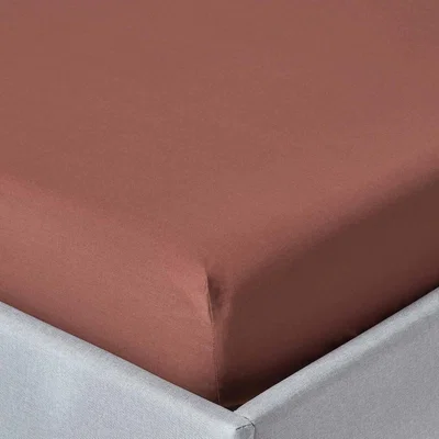 The Range 200 Thread Count Egyptian Cotton Fitted Sheet - Chocolate / King
