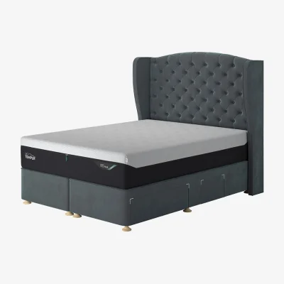 Arighi Bianchi TEMPUR® Suffolk Divan with Drawers, King / Blue