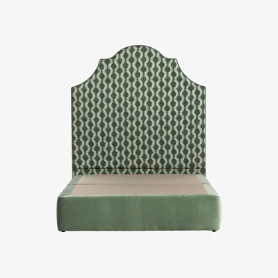 Barker and Stonehouse Linwood Abbotsford King Divan Bed Base, Green Velvet | Barker & Stonehouse
