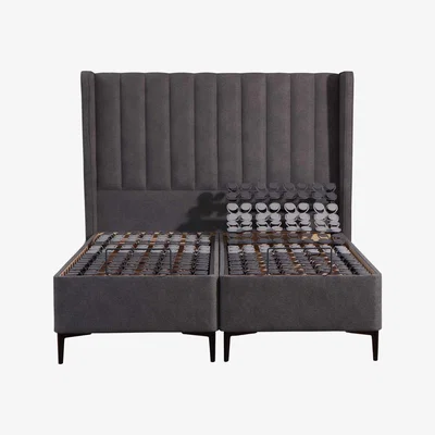Barker and Stonehouse Tempur Suffolk King Slim Disc Adj Divan Bed, Purple Velvet | Barker & Stonehouse