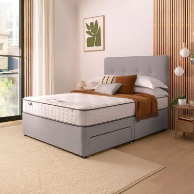Dunelm Return - Silentnight Divan Bed With Francisco Fabric Headboard, Single