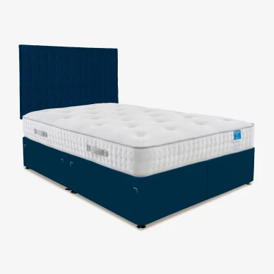 Furniture Village Sleep Story - Ergo Deluxe Divan Set With 4 Drawer Storage - Super King - Plush Pacific