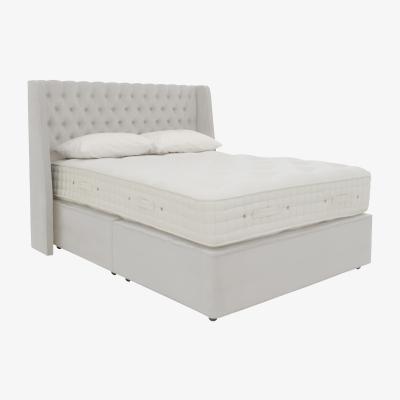 Furniture Village Hypnos - Bespoke Grandeur Medium Divan Set with 2 Drawers - Small Double - Maestro Oatmeal