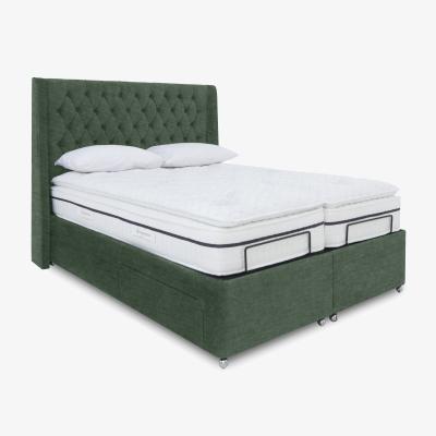 Furniture Village E-Motion Zen Dual Adjustable Divan Base With 2 Drawers with Headboard - Super King