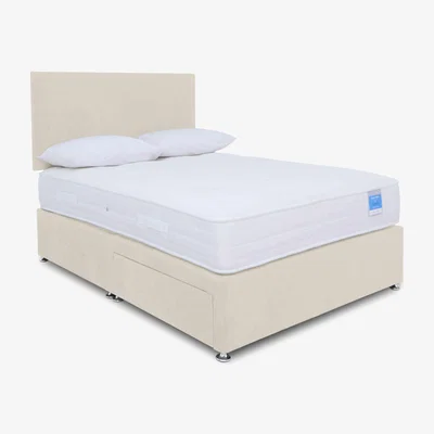 Furniture Village Sleep Story - Ergosense Divan Set - King Size - Plush Ecru