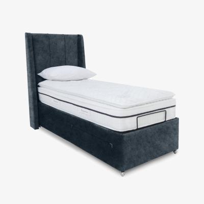 Furniture Village E-Motion Akira Adjustable Divan Base With 2 Drawers with Headboard - Single - Daytona Ocean