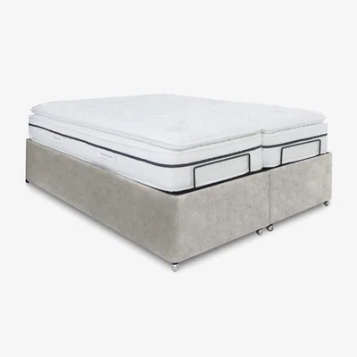 Furniture Village E-Motion Dual Adjustable Ottoman Divan Base - Super King - Daytona Stone