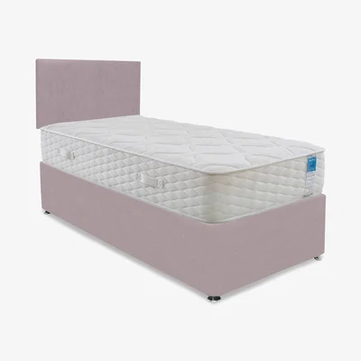 Furniture Village Sleep Story - Memory Plus Divan Set With No Storage - Single - Plush Lilac