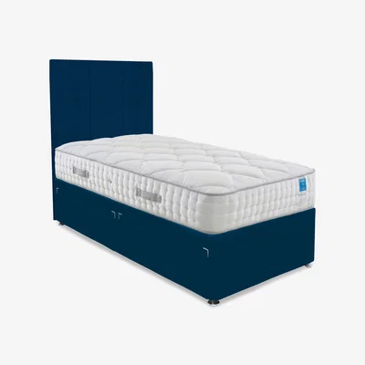 Furniture Village Sleep Story - Memory Luxe Divan Set With 2 Drawer Storage - Small Single - Plush Pacific