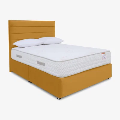 Furniture Village Sleep Story 2000 Divan Set - King Size - Plush Corn