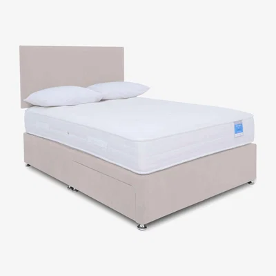 Furniture Village Sleep Story - Ergosense Divan Set - Double - Plush Argent