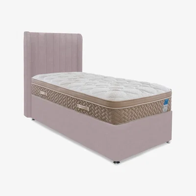 Furniture Village Sleep Story - PlushTech Divan Set - Single - Plush Lilac