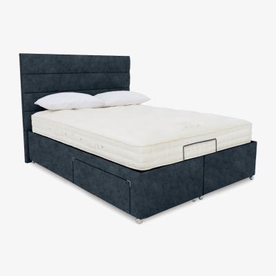 Furniture Village E-Motion Natsu Adjustable Divan Base with Headboard - King Size - Daytona Ocean
