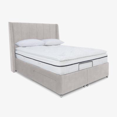Furniture Village E-Motion Akira Adjustable Divan Base With 2 Drawers with Headboard - King Size - Aston Linen