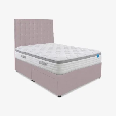 Furniture Village Sleep Story - Hybrid 360 Divan Set With 2 Drawer Storage - Small Double - Plush Lilac